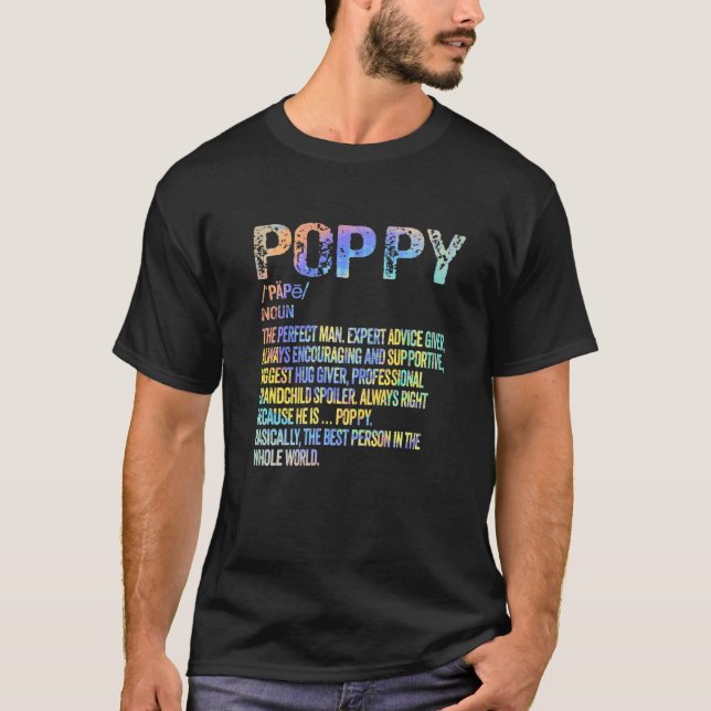 Mohndefinition Großvater Großvater Vater Tag T-Shirt (Vorderseite)