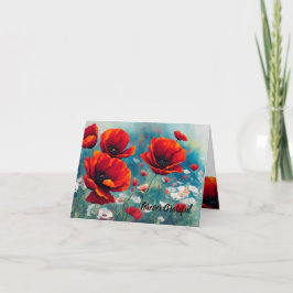 Mohnerinnerung - für immer dankbar karte