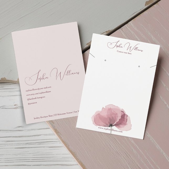 Mohnerring & Necklace Set Schmuckkarte (Von Creator hochgeladen)