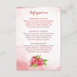 Mohnfarben-Hochzeitskarten Begleitkarte