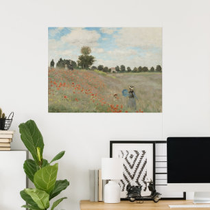 Mohnfeld bei Argenteuil von Claude Monet Poster