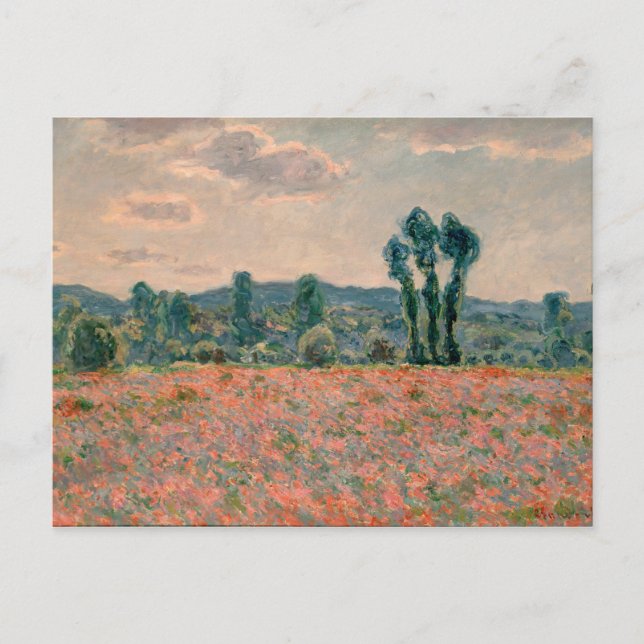 Mohnfeld - Claude Monet Postkarte (Vorderseite)