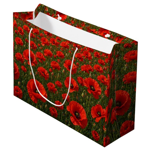 Mohnfeld   große geschenktüte (Vorderseite Schrägansicht)