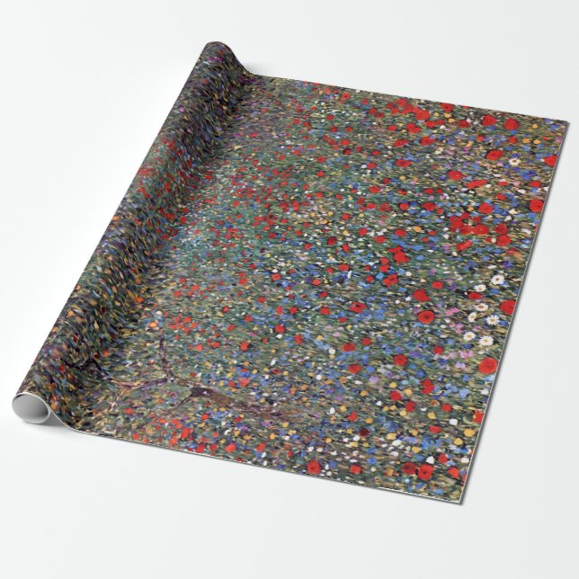 Mohnfeld, Gustav Klimt Geschenkpapier (Ungerollt)