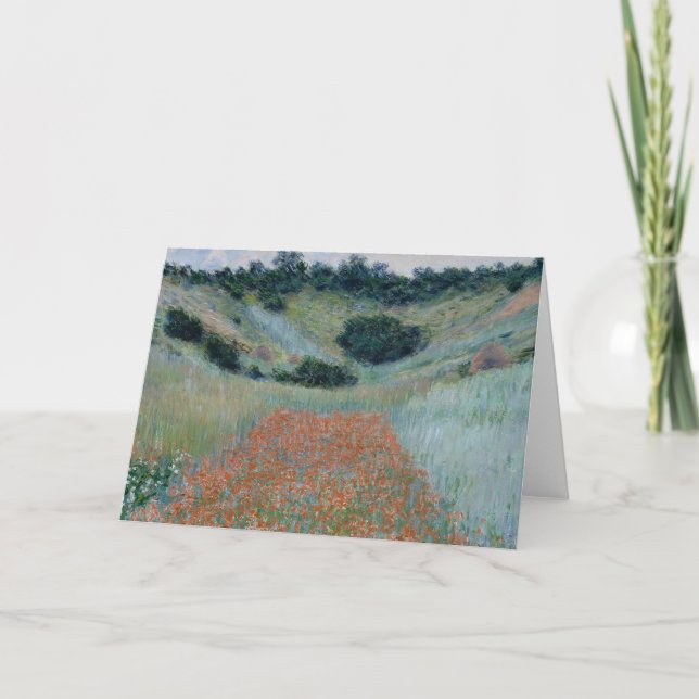 Mohnfeld in einem Heiligen bei Giverny (von Monet) Karte (Vorderseite)