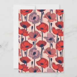 Mohnfeld // Moderne Wildblume Feiertagskarte