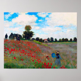Mohnfeld, Monet Poster