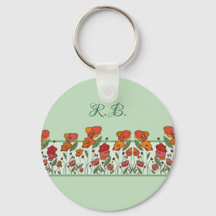 Mohnfeld persönlich schlüsselanhänger