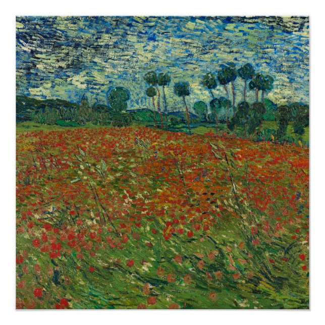 Mohnfeld - Vincent van Gogh Poster (Vorderseite)