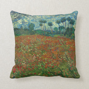 Mohnfeld von Vincent van Gogh Kunst Kissen