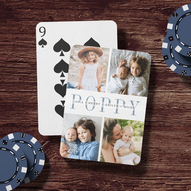 Mohnfotocollage & Kindernamen Spielkarten (Von Creator hochgeladen)