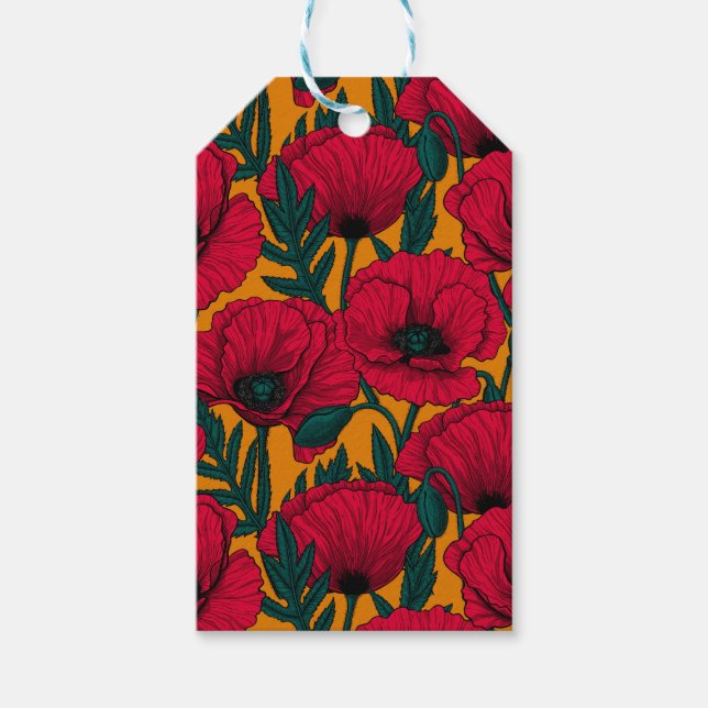 Mohngarten Geschenkanhänger (Vorderseite)