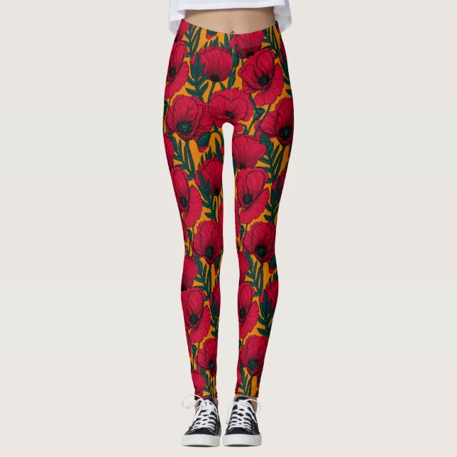 Mohngarten Leggings (Vorderseite)