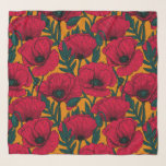 Mohngarten Schal<br><div class="desc">Vektor-Muster aus handgezeichnet roten Mohn.</div>