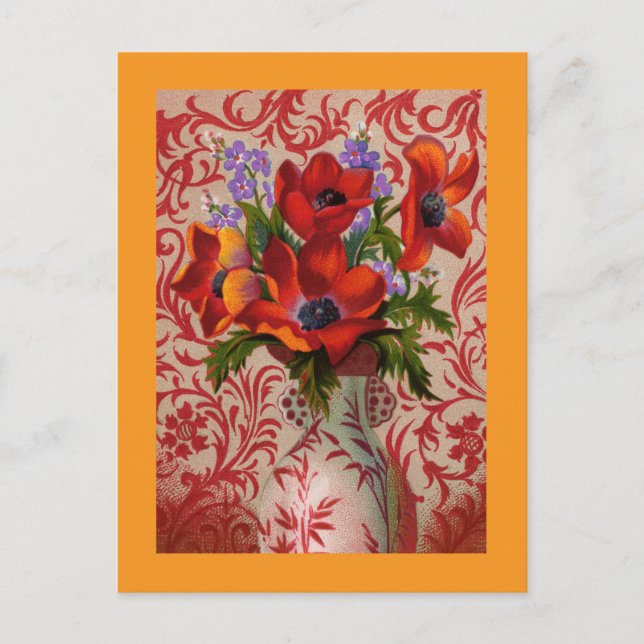 Mohnpostkarte Postkarte (Vorderseite)