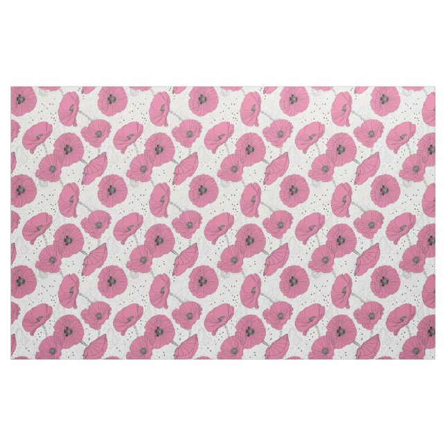 Mohnstoffe Blume Muster Stoff (Fat Quarter (45,7 x 55,9 cm))