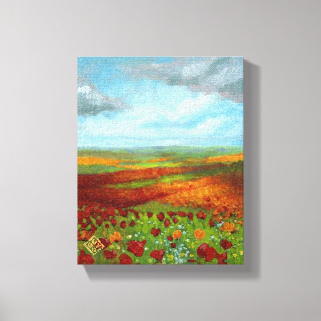 Mohnträume - Wrapped Giclee Leinwanddruck (Vorderseite)