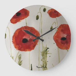 Mohnuhr Große Wanduhr