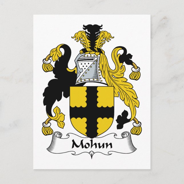 Mohun Familienwappen Postkarte (Vorderseite)