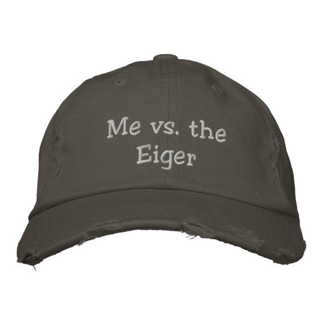 Moi contre le casquette de slogan Eiger (Devant)