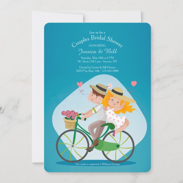 Moi et vous Couples Invitation de douche nuptiale (Devant)