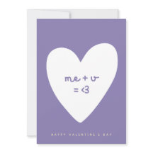moi plus vous égalez la carte de la Saint-Valentin