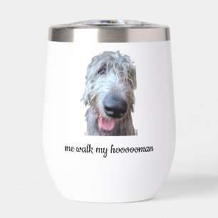 Moi promène mon Hoooooman Irish Wolfhound Bouteill