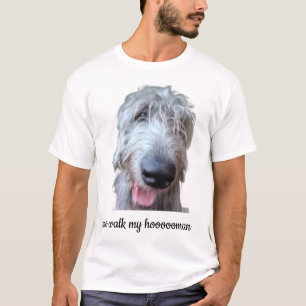 Moi promène mon Hooooouman T-Shirt drôle Irish Wol