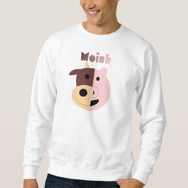 Moink: Cartoonkuh und das Sweatshirt der (Vorderseite)