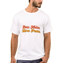Moins de bruit. Plus de paix. – T-shirt à typograp
