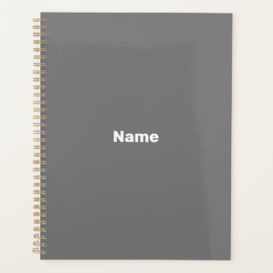 Moins gris nom personnalisé texte année monogram