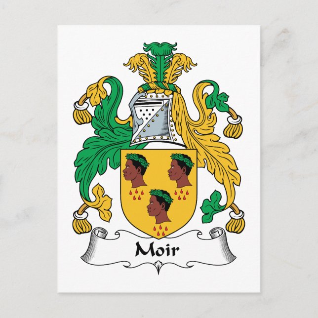 Moir Familienwappen Postkarte (Vorderseite)