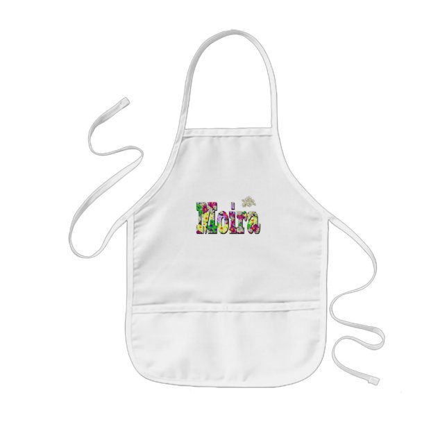 Moira, Mädchenname mit Gänseblümchen, Kinderschürze (Vorne)