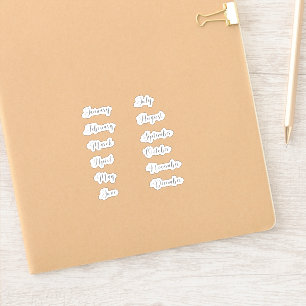 Mois de l'année Sticker Set Curvy