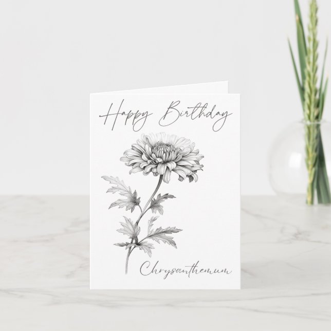Mois de naissance Fleur Chrysanthème personnalisé (Devant)
