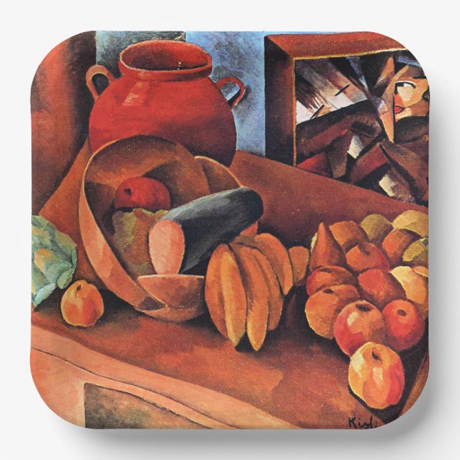 Moise Kisling, Stillleben mit Früchten, Pappteller (Vorderseite)