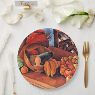 Moise Kisling, Stillleben mit Früchten, Pappteller