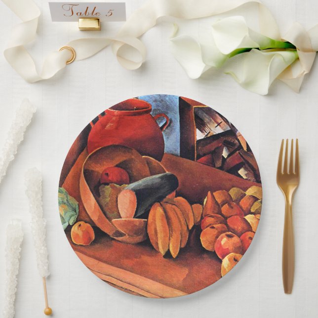 Moise Kisling, Stillleben mit Früchten, Pappteller (Hochzeit)
