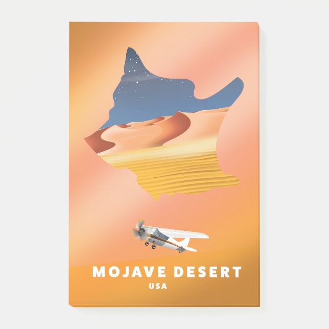 Mojave Desert USA Karte Post-it Klebezettel (Vorderseite)