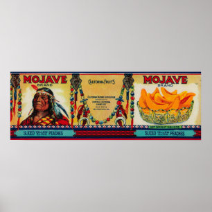 Mojave Peach-Etikett Poster