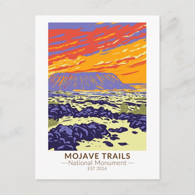 Mojave Trails National Monument Amboy Krater Postkarte (Vorderseite)