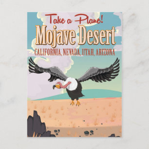 Mojave Wüste Cartoon Reiseplakat Postkarte