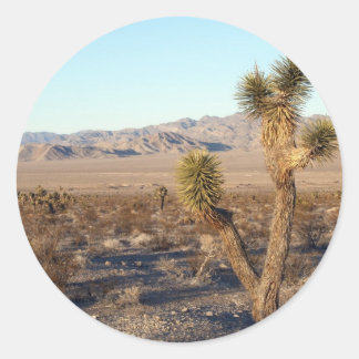 Mojave-Wüstenszene 01 Runder Aufkleber