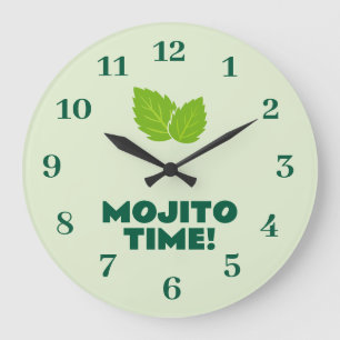 Mojito-Cocktail-Liebhaber-Wanduhr mit individuelle Große Wanduhr