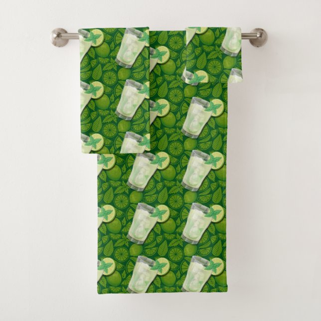 Mojito-Cocktail-Muster Badhandtuch Set (Insitu)