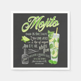 Mojito Cocktail Rezept Serviette