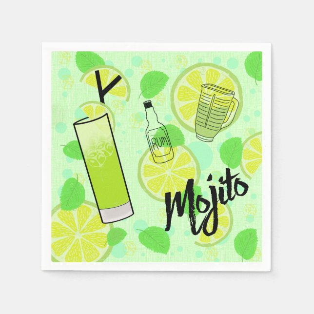 Mojito Cocktail Serviette (Vorderseite)