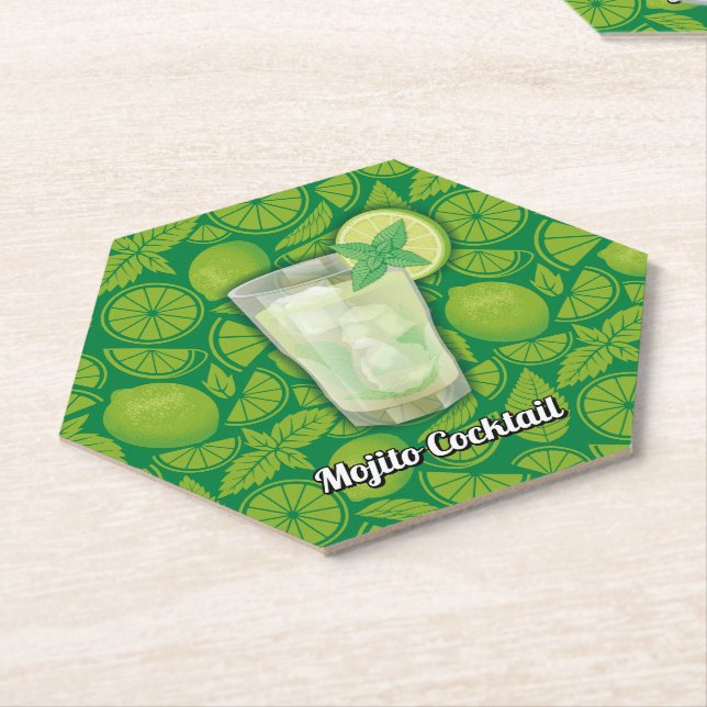 Mojito Cocktail Untersetzer (angewinkelt)