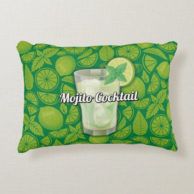 Mojito Cocktail Zierkissen (Vorderseite)