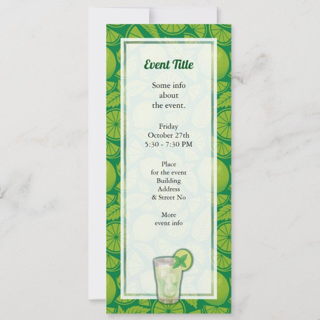 Mojito Einladung (Rückseite)